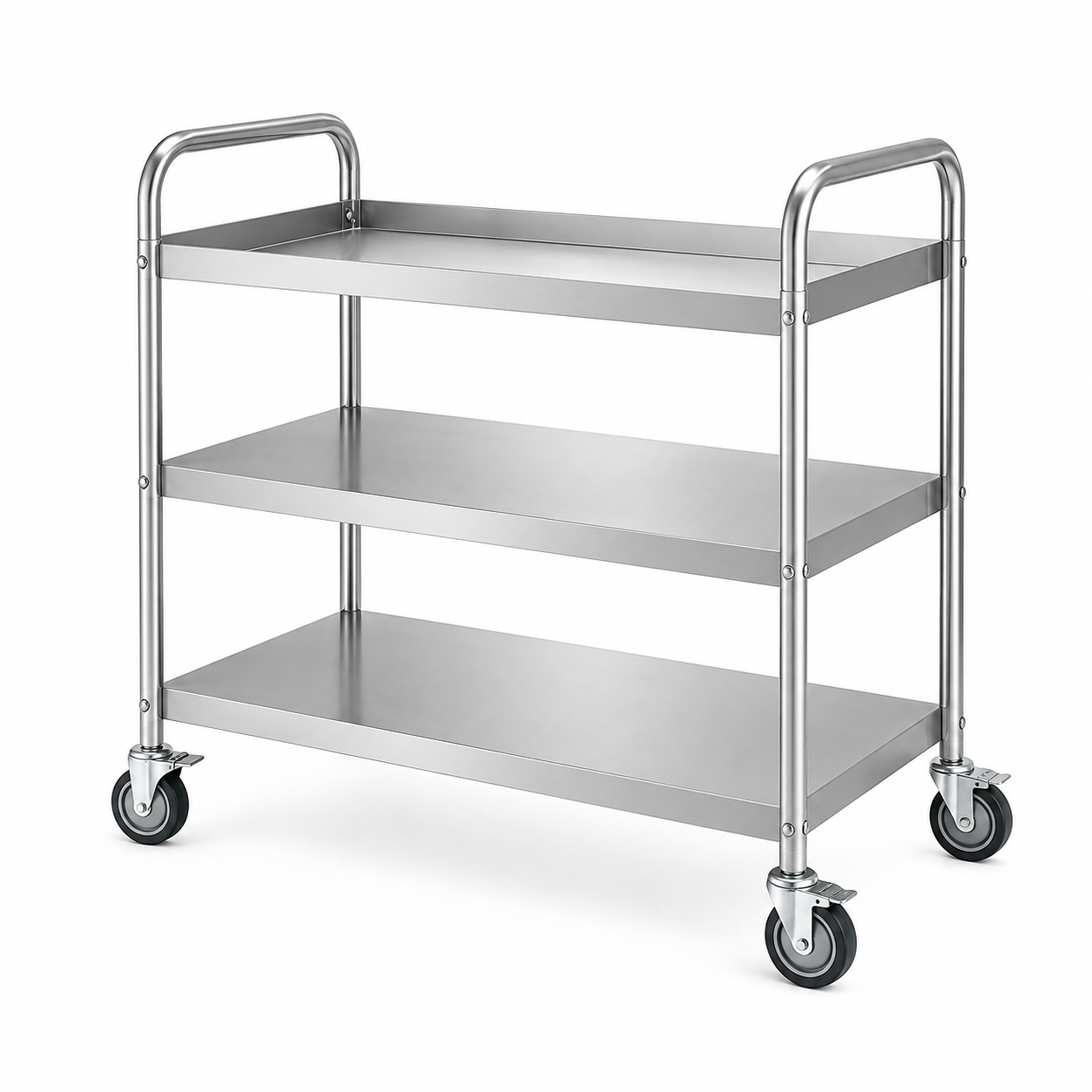 KREZOW stainless steel mobile work table utility cart