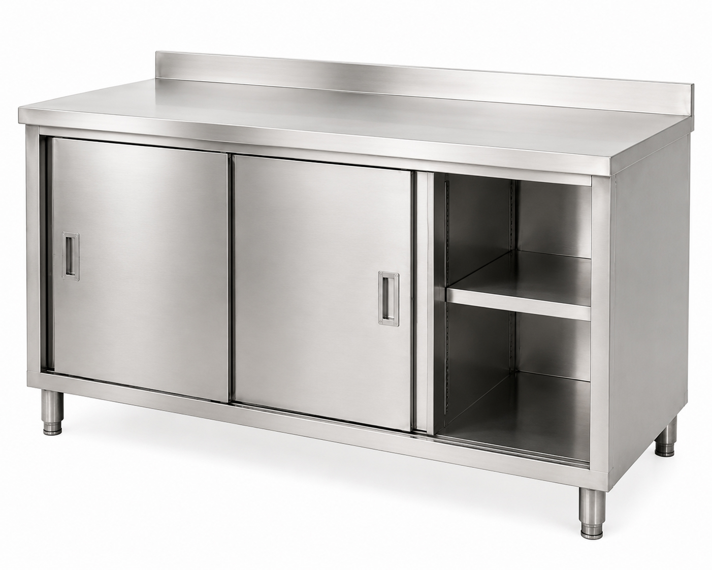 KREZOW stainless steel sliding door cabinet for commercial kitchens