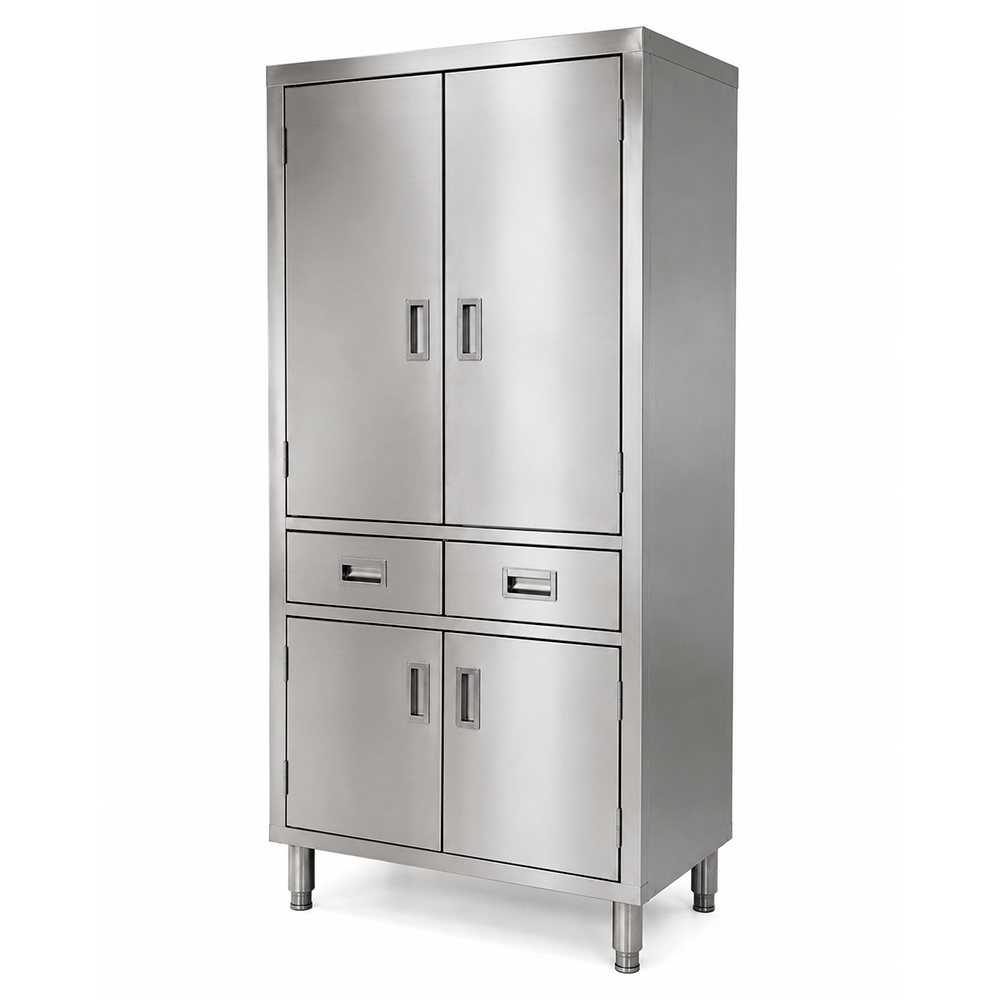 KREZOW stainless steel storage cabinet for commercial kitchens