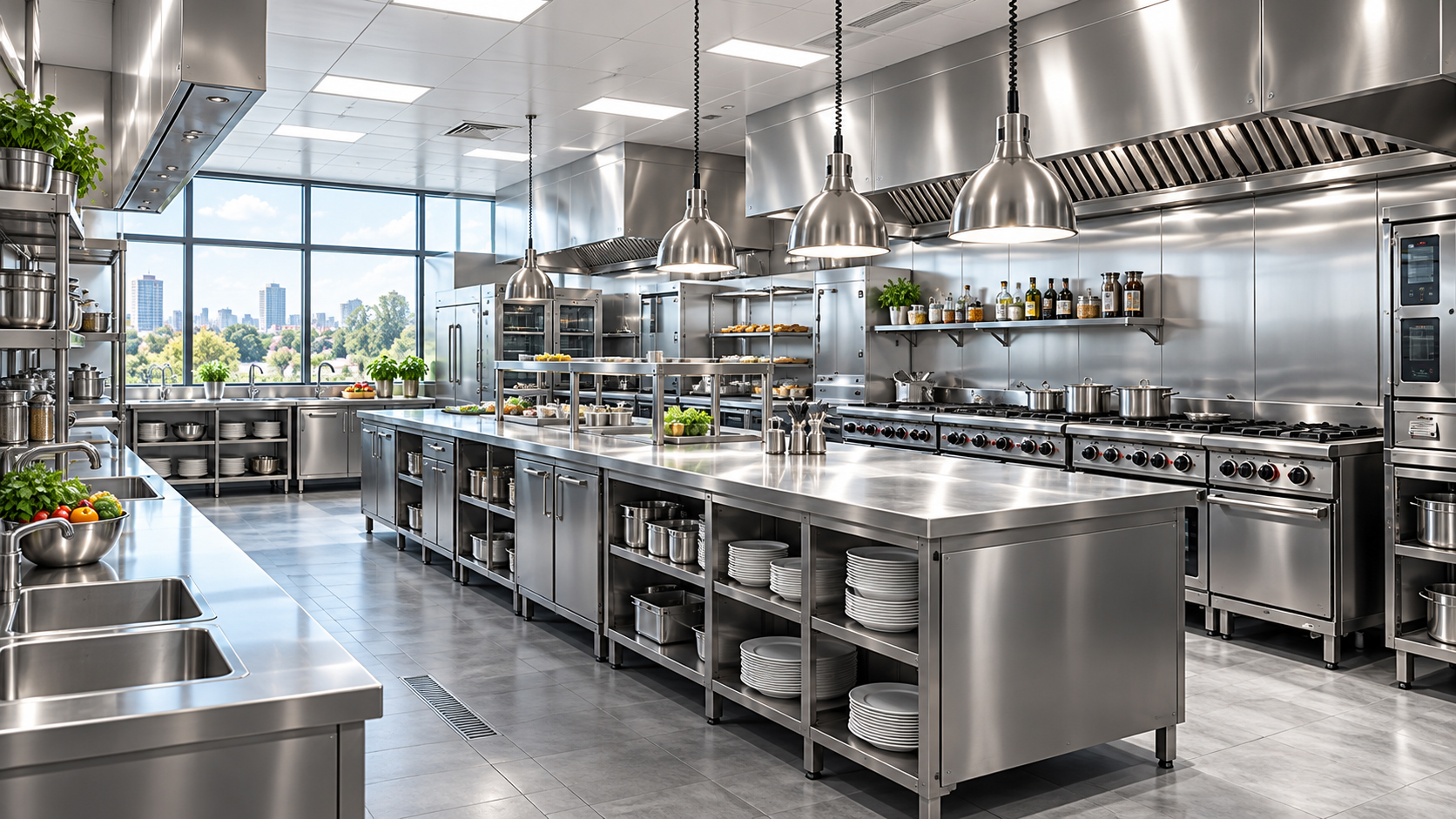 KREZOW commercial stainless steel kitchen equipment project solution